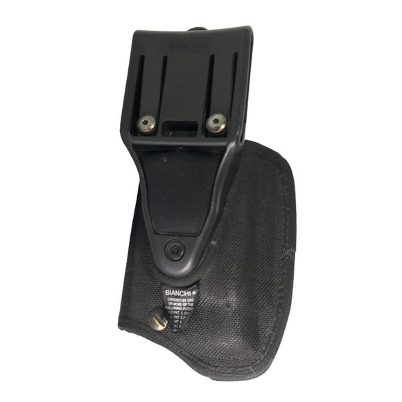 Vintage Bianchi Hard Black Belt Slide Duty Holster Size 13AR Right Hand Estate - Picture 4 of 8